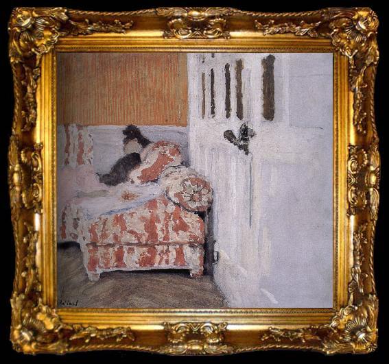 framed  Edouard Vuillard On the sofa, ta009-2